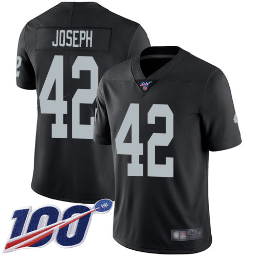 Men Oakland Raiders Limited Black Karl Joseph Home Jersey NFL Football #42 100th Season Vapor Jersey->nfl t-shirts->Sports Accessory